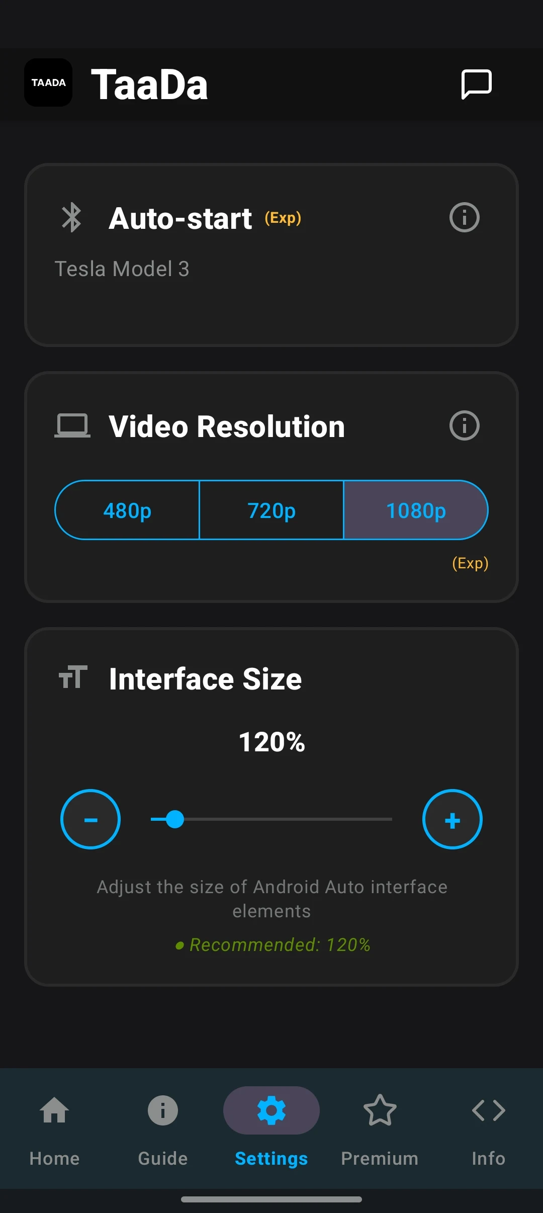 TaaDa: Android Auto for Tesla screenshot